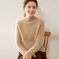 Women’s Heavyweight Pure Cashmere Half-Turtleneck Sweater - Sainiya Eco Wear