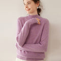 Women’s Heavyweight Pure Cashmere Half-Turtleneck Sweater - Sainiya Eco Wear