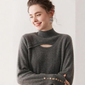 Cashmere half turtleneck sweater