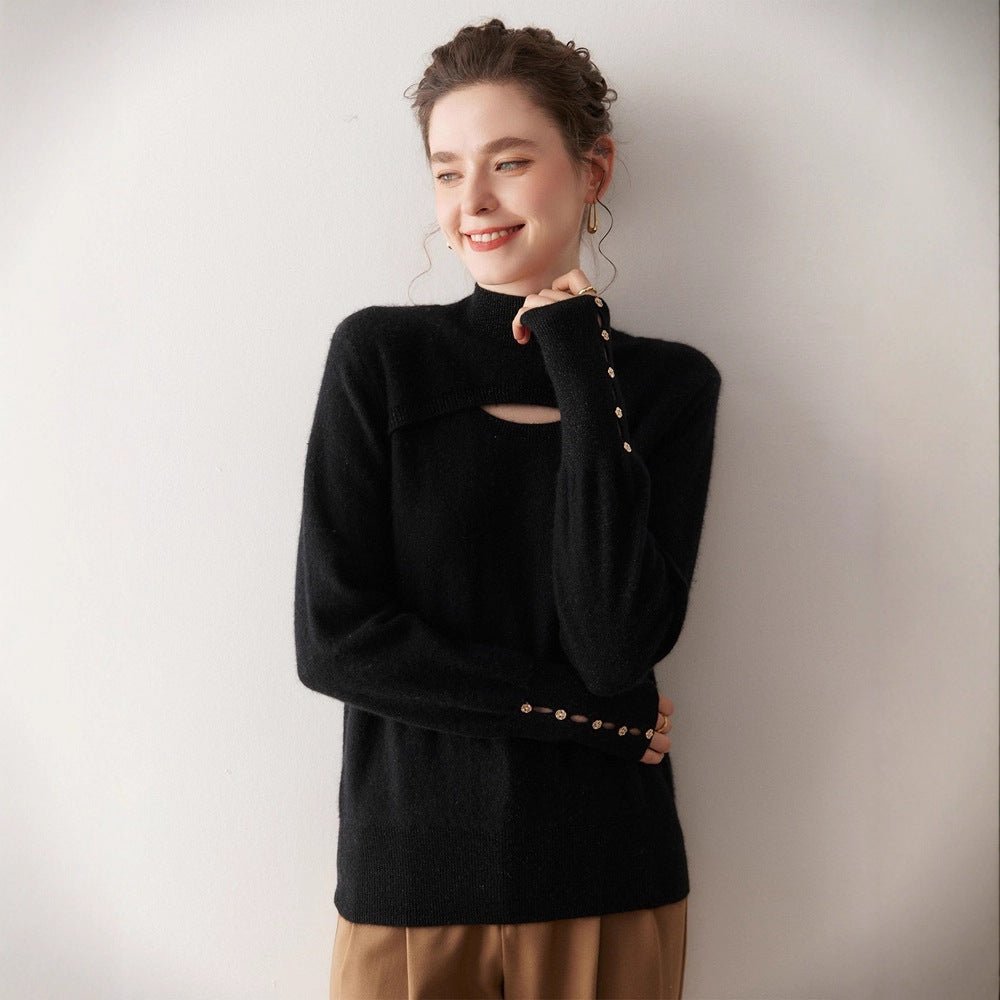 Cashmere half turtleneck sweater