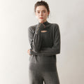 Women’s Lightweight Pure Cashmere Half-Turtleneck Knit - Sainiya Eco Wear