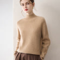 women Pure cashmere half turtleneck sweater