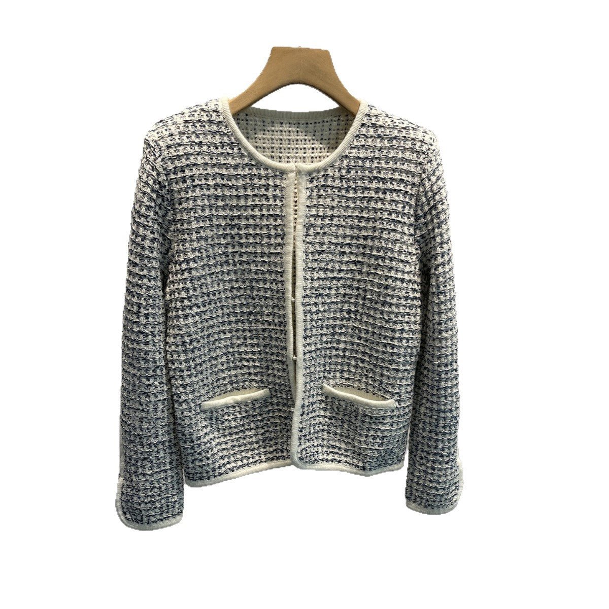 Wool Blend Short Tweed Jacket Women | Elegant Early Autumn Style - Sainiya Eco Wear