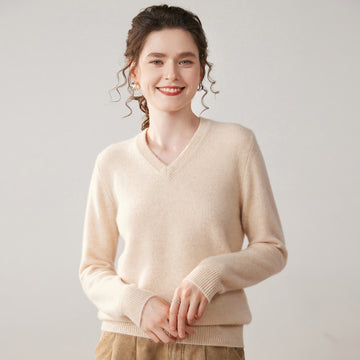 Cashmere 7-Gauge Cloud-Soft V-Neck – Zero-Itch Daily Luxury