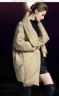 Oversized Warm Down Jacket for Women | Thickened 90% Duck Down Coat - Sainiya Eco Wear