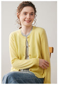 CashmereSoft — Women’s 100% Pure Cashmere Faux Two-Piece Cardigan - Sainiya Eco Wear