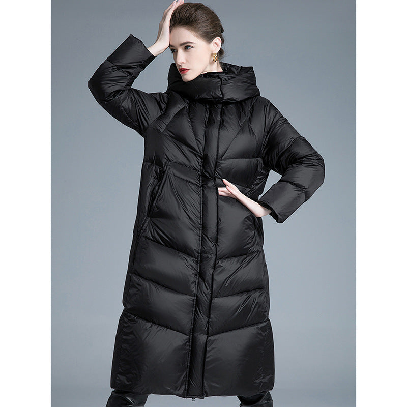 Women’s Long Hooded Down Winter Coat