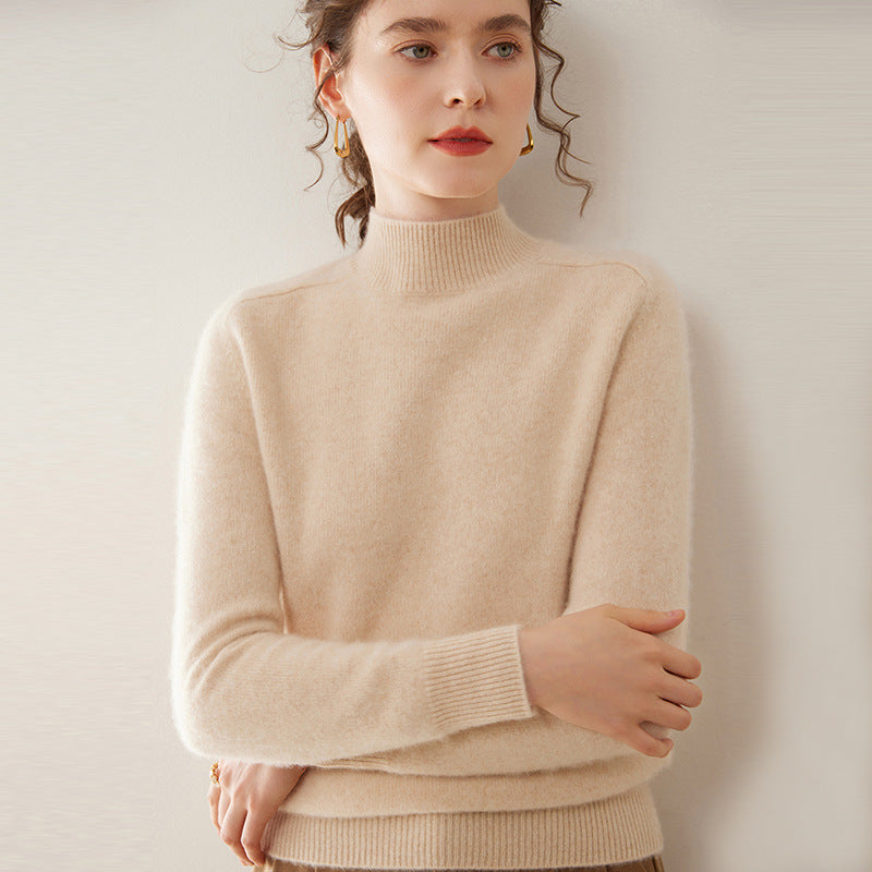 Pure Cashmere High-Neck Knit for Women