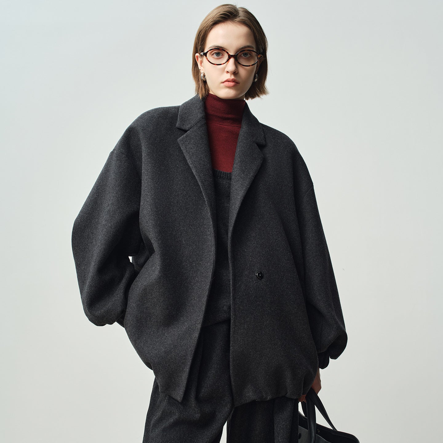 High-End Loose Wool Coat for Women - Elegant, Casual, Comfortable Winter Jacket