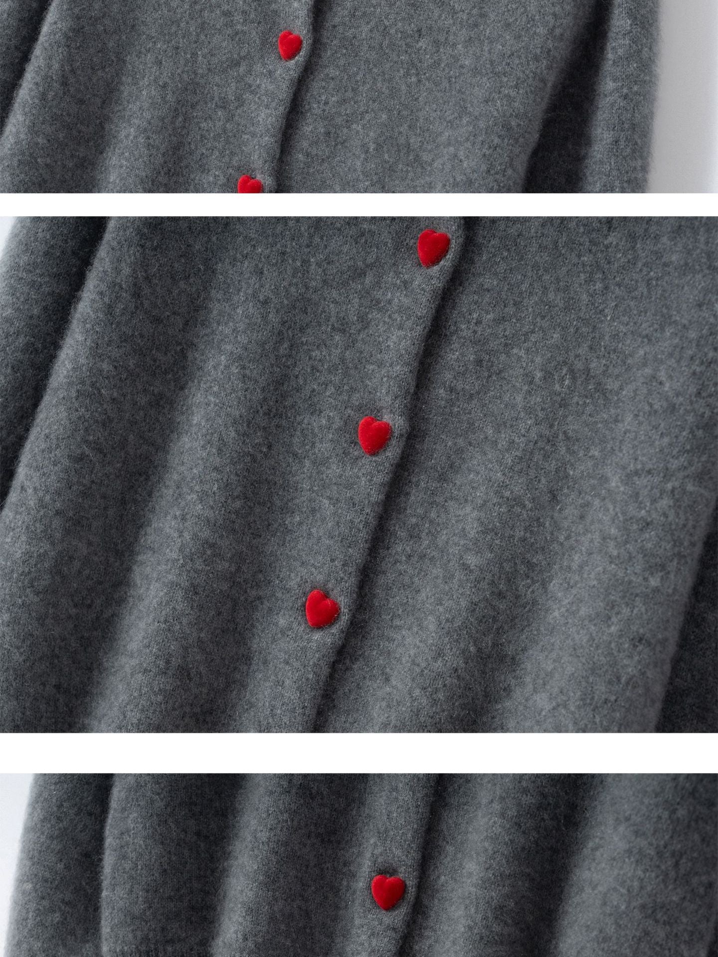 Cashmere Cardigan – Heart Button 100% Pure Cashmere Soft Knit Sweater - Sainiya Eco Wear