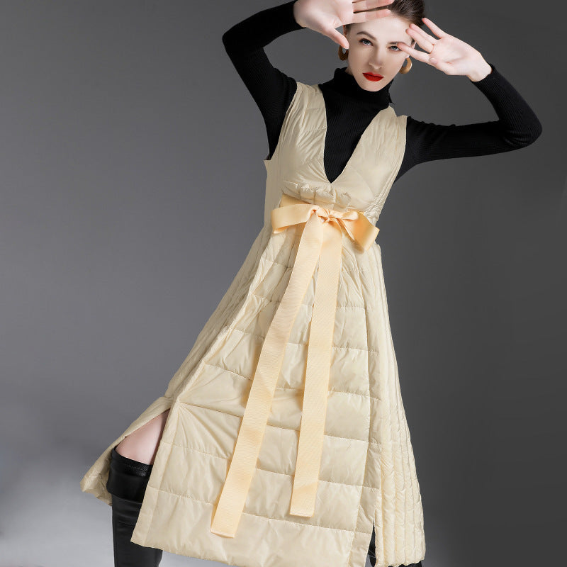 90% Duck Down, Long Puffer Coat, Oversized Down Jacket, Matte Finish Winter Coat