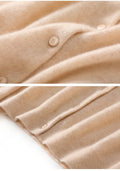 Cashmere Essential~Lightweight Pure Cashmere Round-Neck Slim Cardigan Women - Sainiya Eco Wear