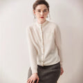 SoftKnit — Women’s 100% Pure Cashmere Button Cardigan - Sainiya Eco Wear
