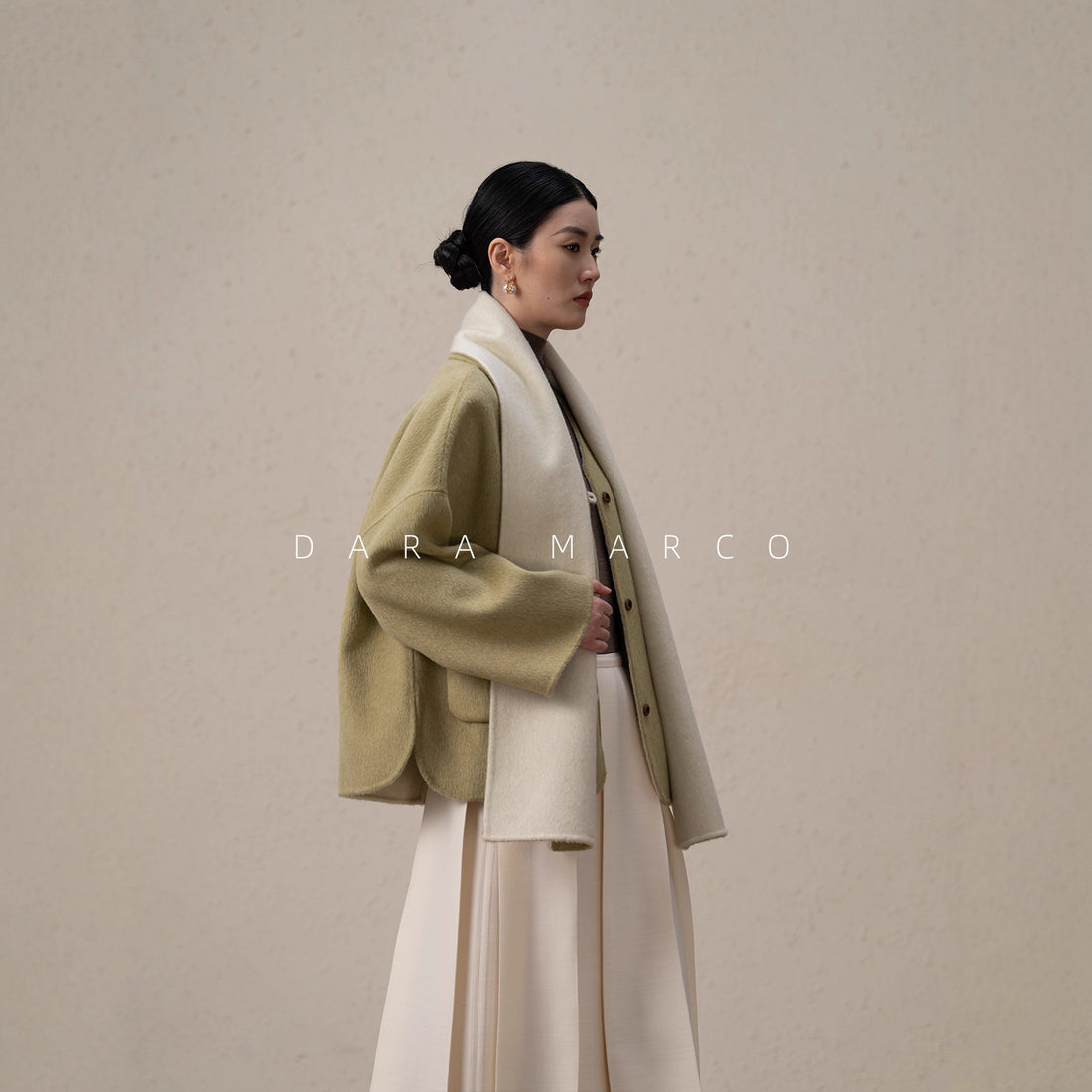 Luxury Merino Wool Coat – Reversible Double-Sided Short Jacket