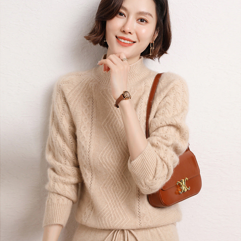 Women’s 100% Pure Cashmere Half-Turtleneck Sweater