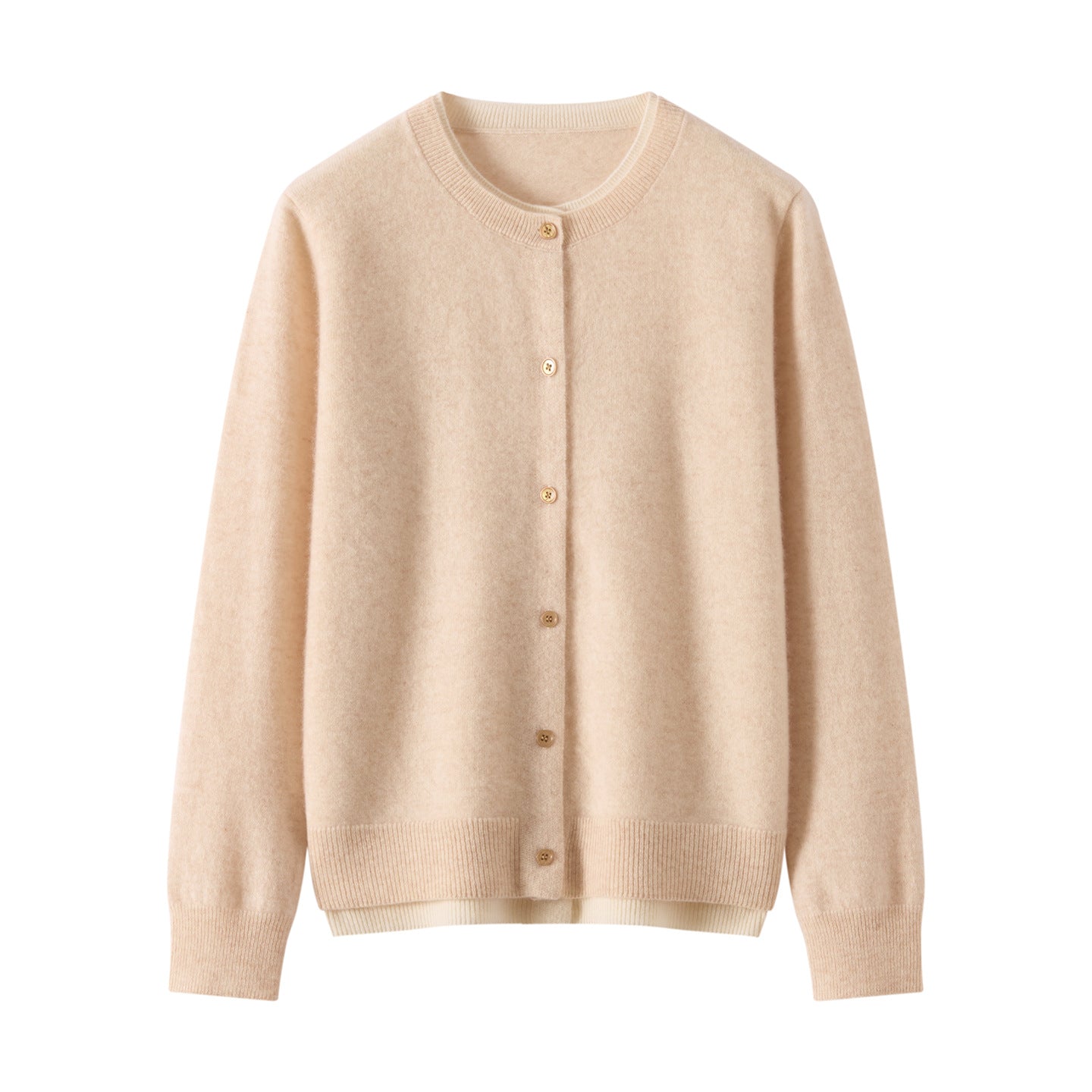 CashmereSoft — Women’s 100% Pure Cashmere Faux Two-Piece Cardigan - Sainiya Eco Wear