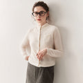 SoftKnit — Women’s 100% Pure Cashmere Button Cardigan - Sainiya Eco Wear