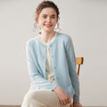CashmereSoft — Women’s 100% Pure Cashmere Faux Two-Piece Cardigan - Sainiya Eco Wear