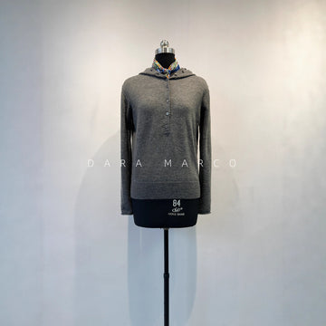 Wool Blend Half-Zip Hooded Henley Sweater for Women | Cozy Fall Winter Knit