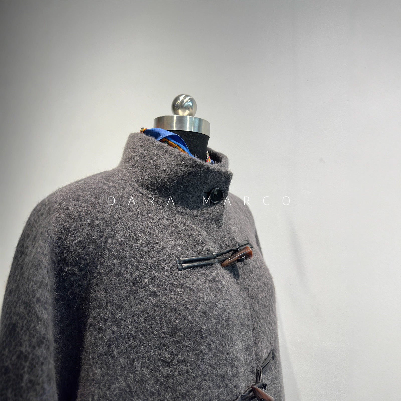 Alpaca Wool Stand-Collar Coat – Mid-Length Double-Sided Winter Outerwear