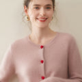 Cashmere Cardigan – Heart Button 100% Pure Cashmere Soft Knit Sweater - Sainiya Eco Wear