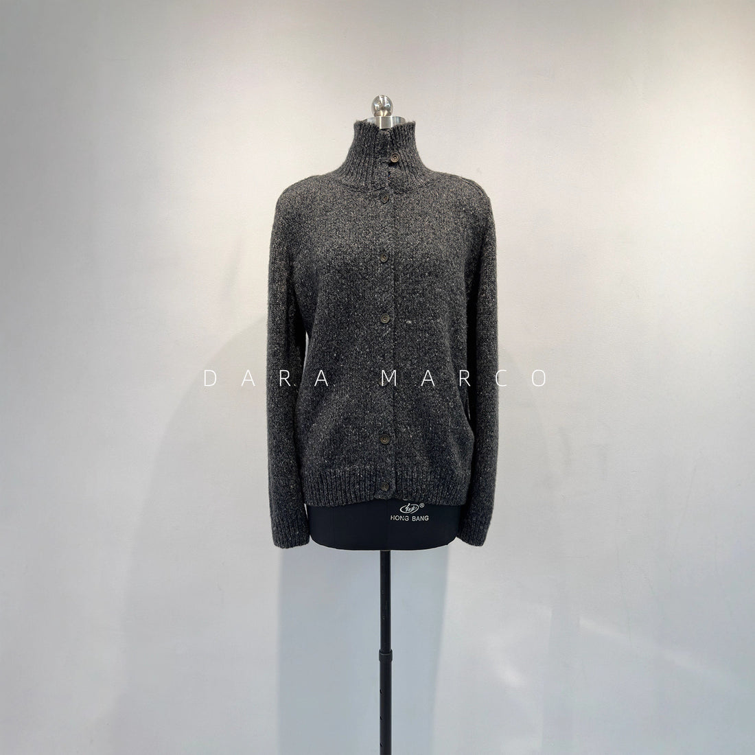 Premium Wool Coat – French Short Cigarette Collar One-Button Jacket