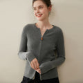 Cashmere Cardigan – 100% Pure Cashmere Double-Zip Slim Knit Jacket - Sainiya Eco Wear