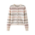 Fair Isle Cashmere Cardigan — Soft, Warm & Nordic-Inspired Knit - Sainiya Eco Wear