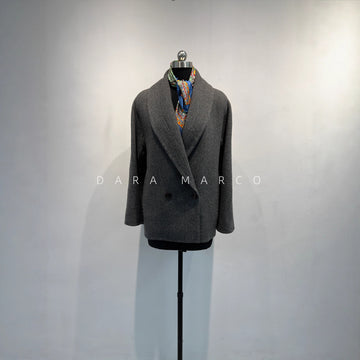 Soft Double-Sided Cashmere Wool Coat – Lightweight Warm Short Jacket